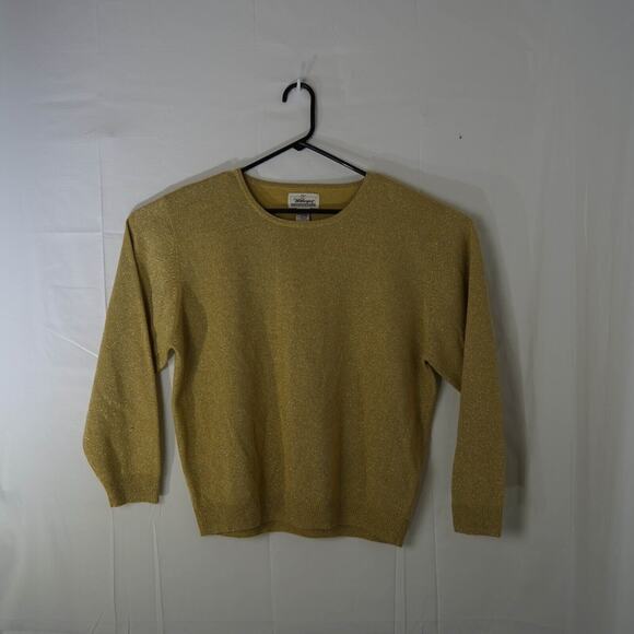 Vtg Worthington Womens Sweater Gold Sweatshirt Plus 20 W Party Cocktail New Year - Picture 1 of 7